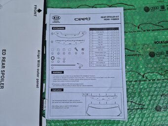 střešní spoiler (křídlo) Kia Cee'd P83401H000 , P8340-1H000 - 10