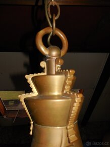 Rondo kubistický mosazný lustr art deco - 10