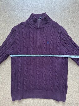 Ralph Lauren Polo vínový 1/4 zip svetr - 10