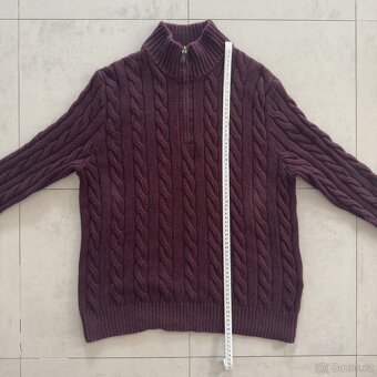 Ralph Lauren Polo vínový 1/4 zip svetr - 10
