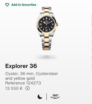 Rolex explorer Oyster, 36 mm, Oystersteel - 10