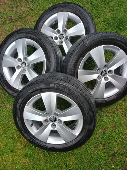 Alu 15" 5x100, Škoda + letní 185/60 r15, fabia 3 - 10