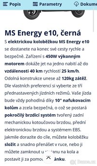 Prodám el.koloběžku MS ENERGY e 10 - 10
