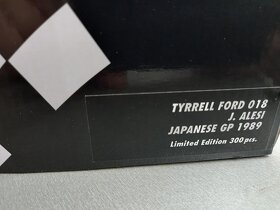 F1 TYRRELL FORD 018 CAMEL -  ALESI GP JAPONSKA 1989 1:18 - 10