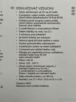 Odvlhčovač vzduchu. - 10
