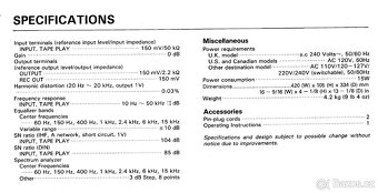 PIONEER GR-555 Stereo Graphic Equalizer (Japan) Yellow - 10