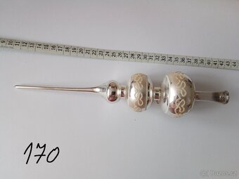 Staré, vánoční ozdoby, špičky, baňky - 10