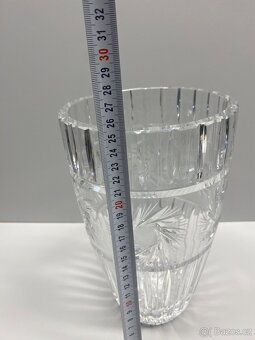 váza velká křišťálová váza broušená sklárna poděbrady - 10