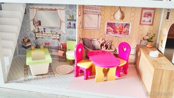 XXL bytelný domeček pro panenky, dům pro Barbie, dollhouse - 10