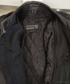 Luxusní Kožená motorkářská bunda FRANK THOMAS s chrániči. - 10