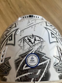 Dámská kožená bunda, kalhoty + helma na motorku - 10