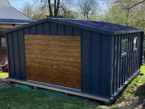 Plechová garáž TOPLINE 4x5m,falcovaný plech - 10