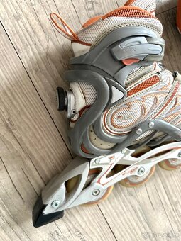 Kolečkové/inline brusle Fila, utahovací kolečko Atop, vel.38 - 10