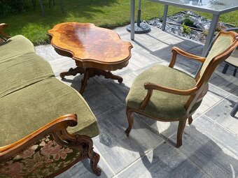 Zámecká sedací souprava  Biedermeier- AKCE doprava - 10