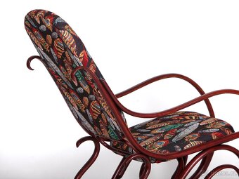 [ 4284 ] Houpací křeslo Thonet nové čalounění. - 10