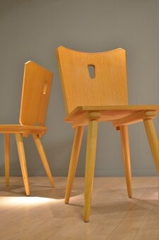 4 x masivní židle Carl Malmsten 1960 - 10