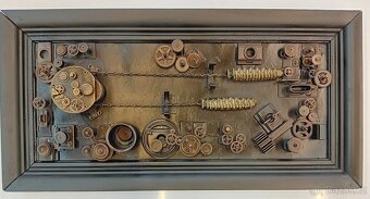 STEAMPUNK RECYCLE ART - KOMETA. Asambláž patinovaný kov. - 10