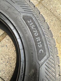 Použité letní pneu: 215/70/R15 c - 4 kusy - 10