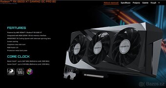 RX 6600XT 8GB Gigabyte Gaming OC PRO - 10