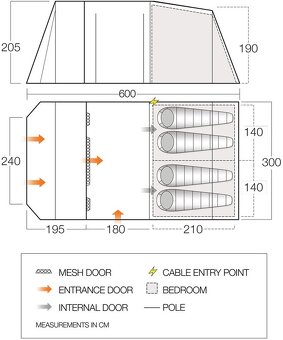 Velký rodinný stan VANGO STARGROVE II 450 - 10
