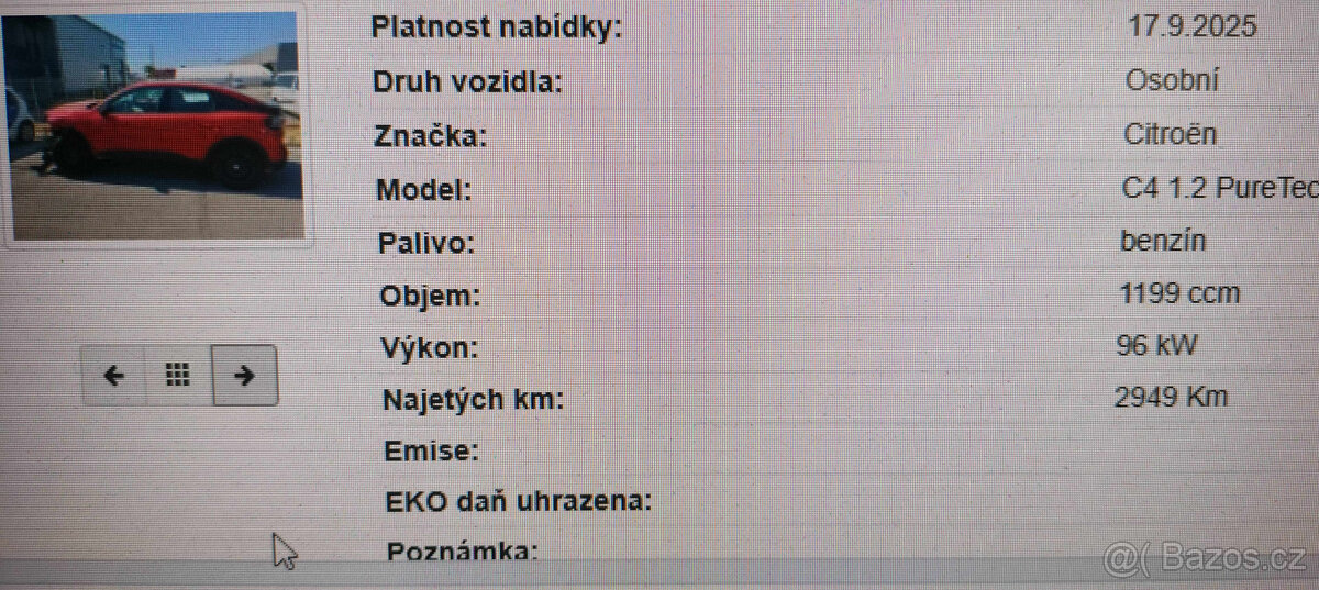 Citroën C4 III, 1.2vti, HNS, 96kw, automat, 2949km - 11