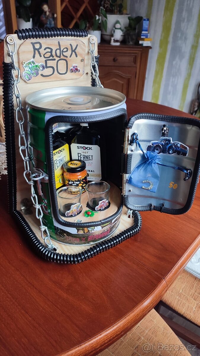 Dárkový ručně vyráběný bar, soudek styl ŠKODA - 11