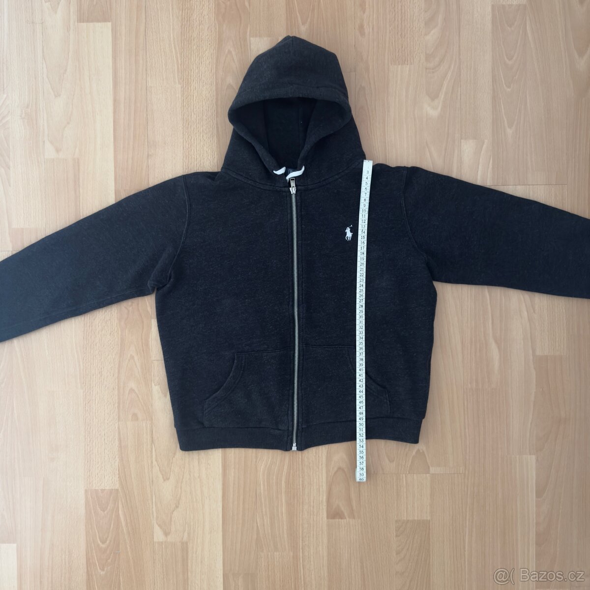 Ralph Lauren Polo černošedá mikina s kapucí | vel. M - 11