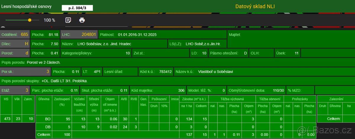 Prodám lesní pozemky v k.ú. Vlastiboř u Soběslavi - 11
