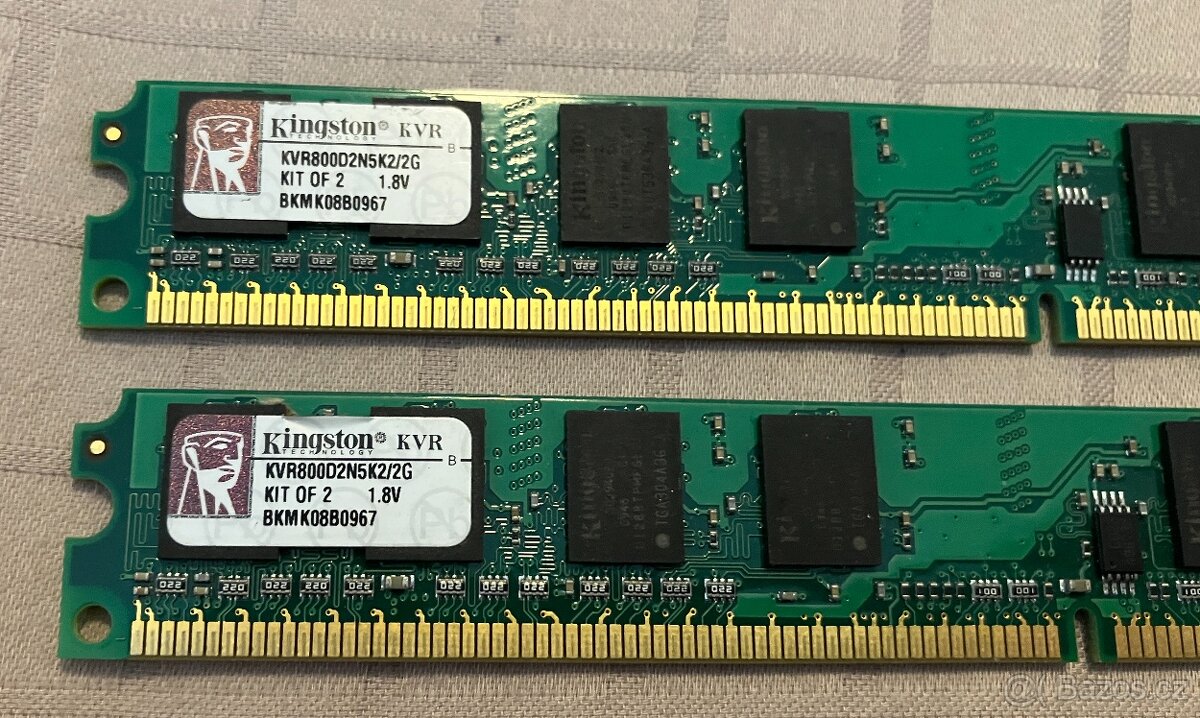 Paměti RAM do PC, typu DDR, DDR2 a DDR3, uvedená cena je za - 11