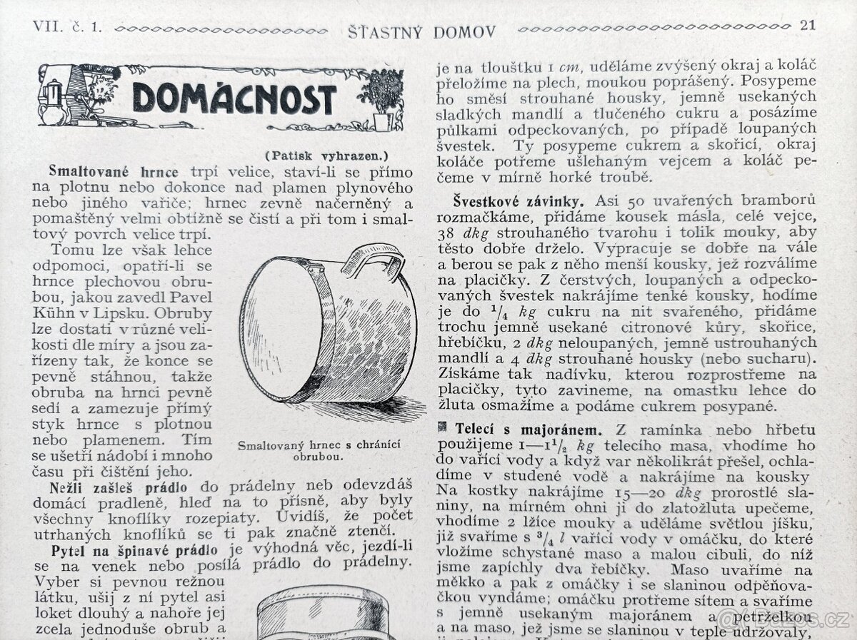 Časopisy ŠŤASTNÝ DOMOV, Rakousko-Uhersko 1911, svázaný - 11