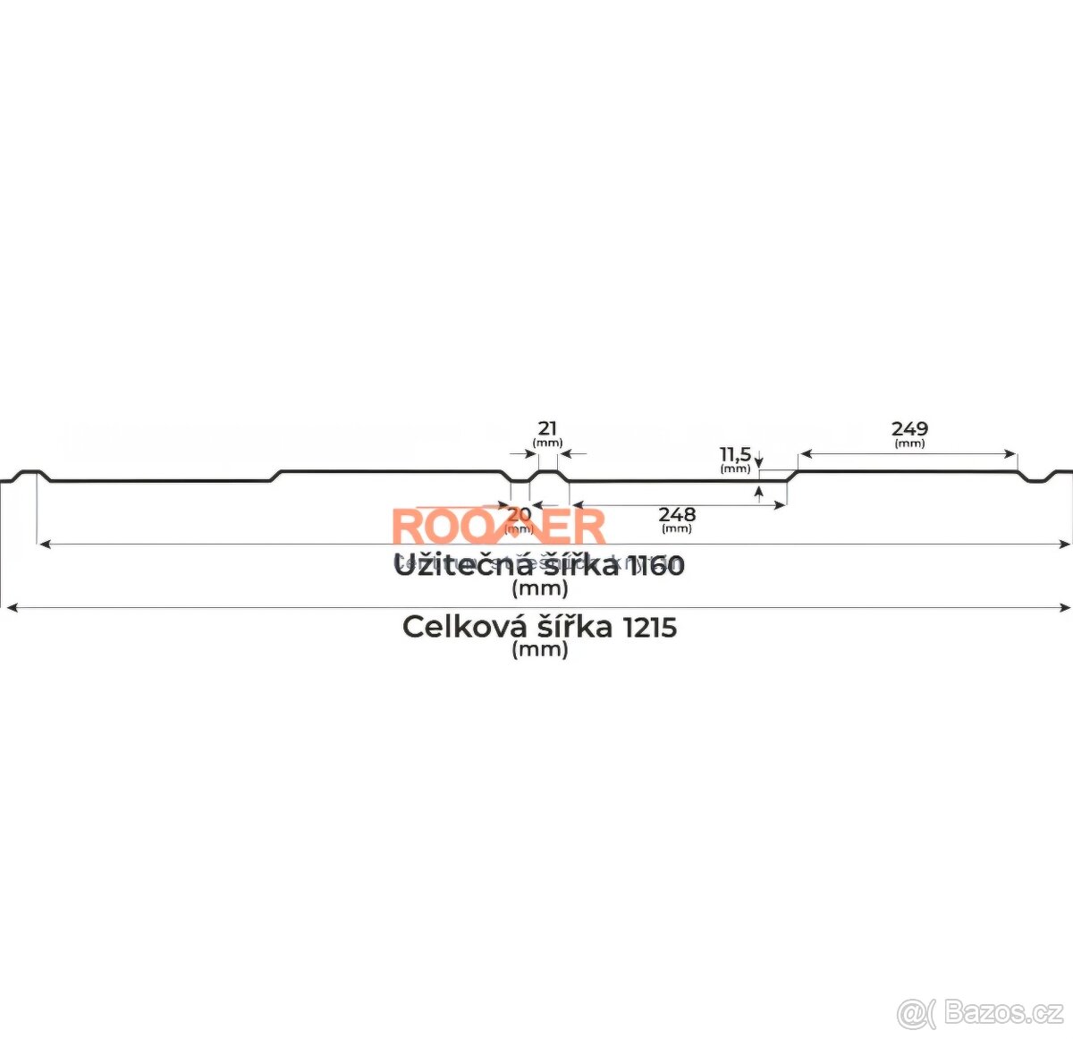 Modulová plechová střešní krytina Britanic Mat od - 11