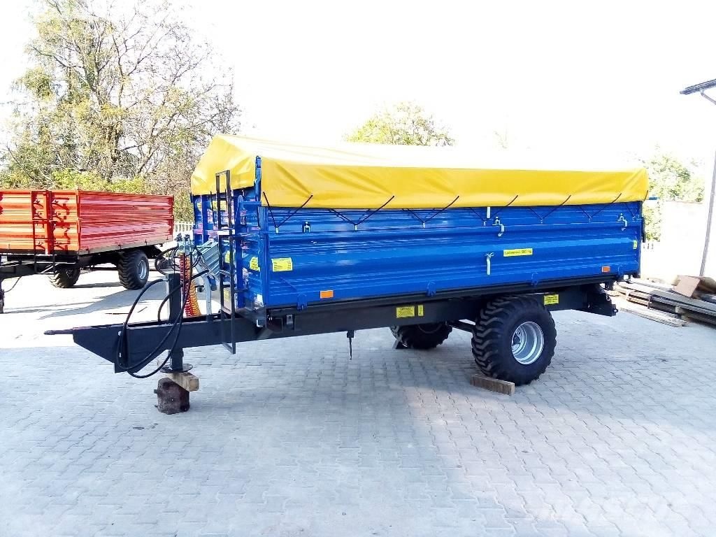 Třístranný sklápěci vlek, nosnost 5000 kg, na SPZ - 11