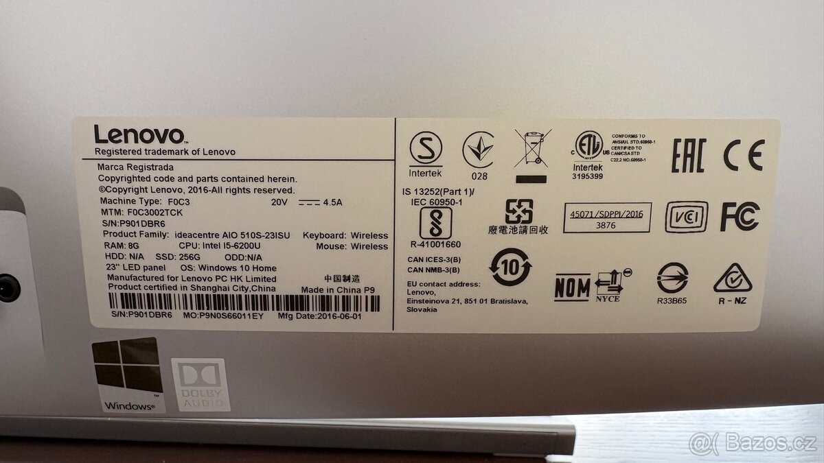 Funkční počítač Lenovo IdeaCentre 510S-23ISU F0C3 - 11