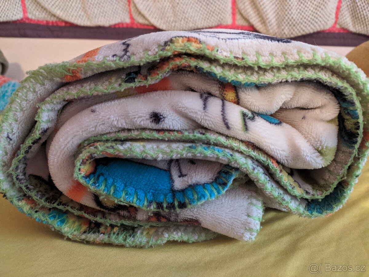 dětská deka do kočárku, postýlky, chlupatka - 11