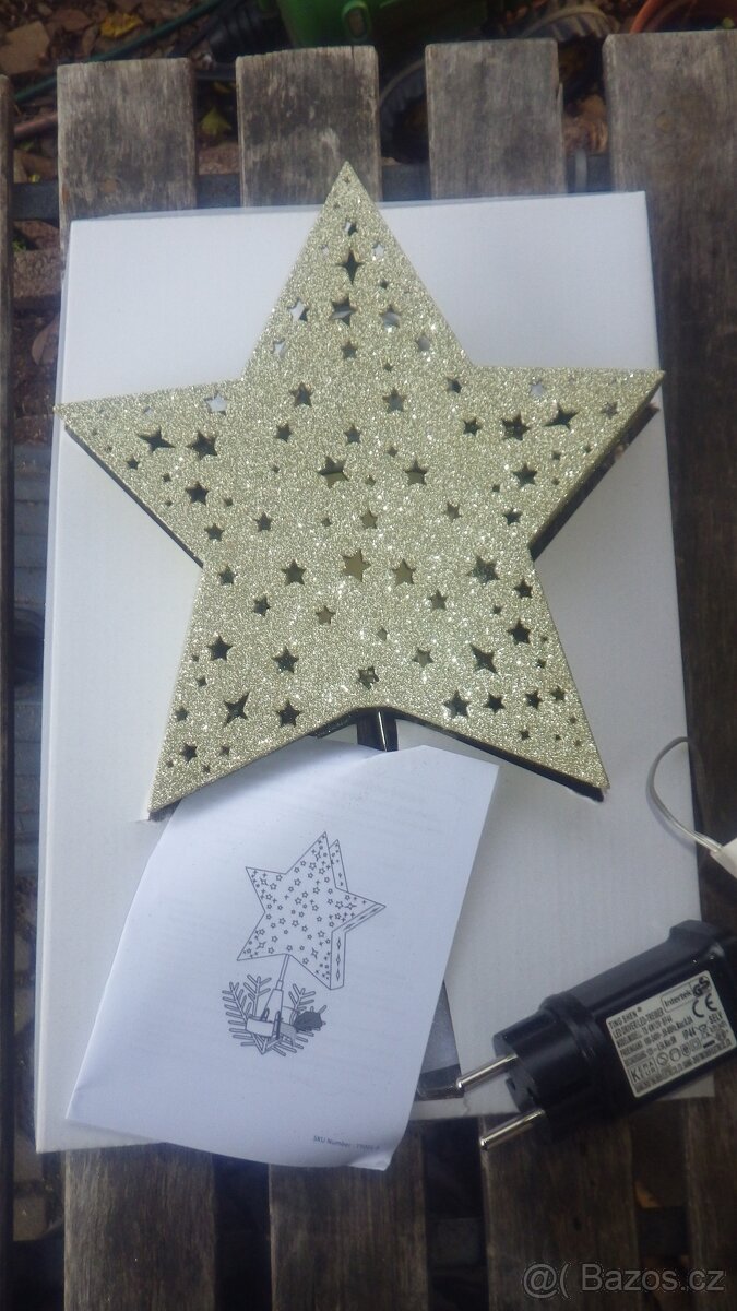 Vánoční dekorace hvězda stromek ozdoby - 11