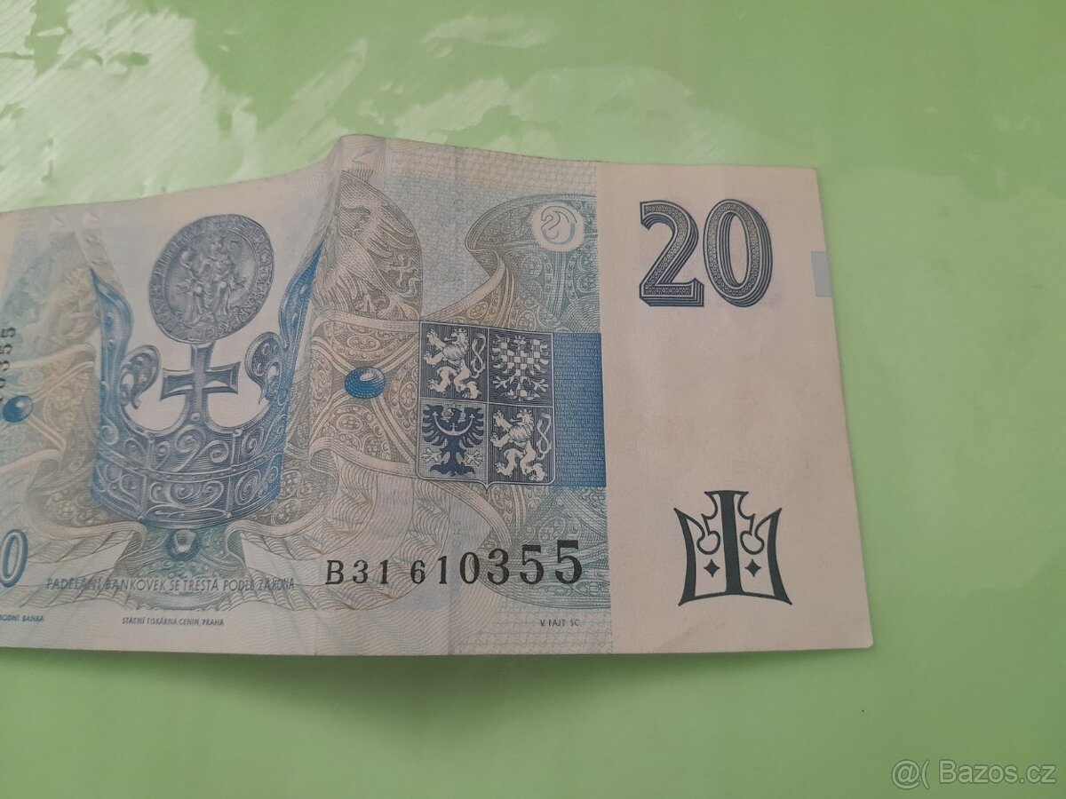 PAPÍROVÁ DVACETIKORUNA PAPÍROVÁ 20 VIZ FOTO IHNED K PRODEJI - 11