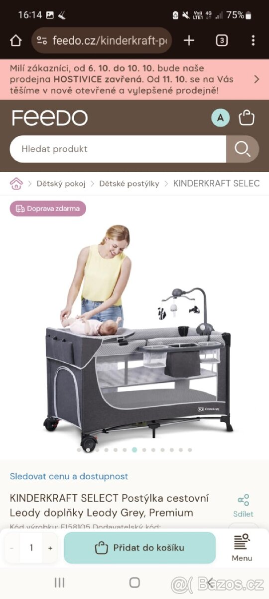 Lehátko babybjörn v top stavu, Dark grey frame - 11