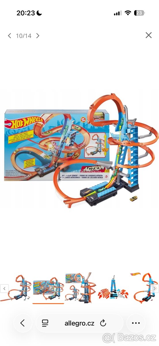 Hot Wheels Nebeská věž Kraksy GWT39 a Hot Wheels GJM75 - 11