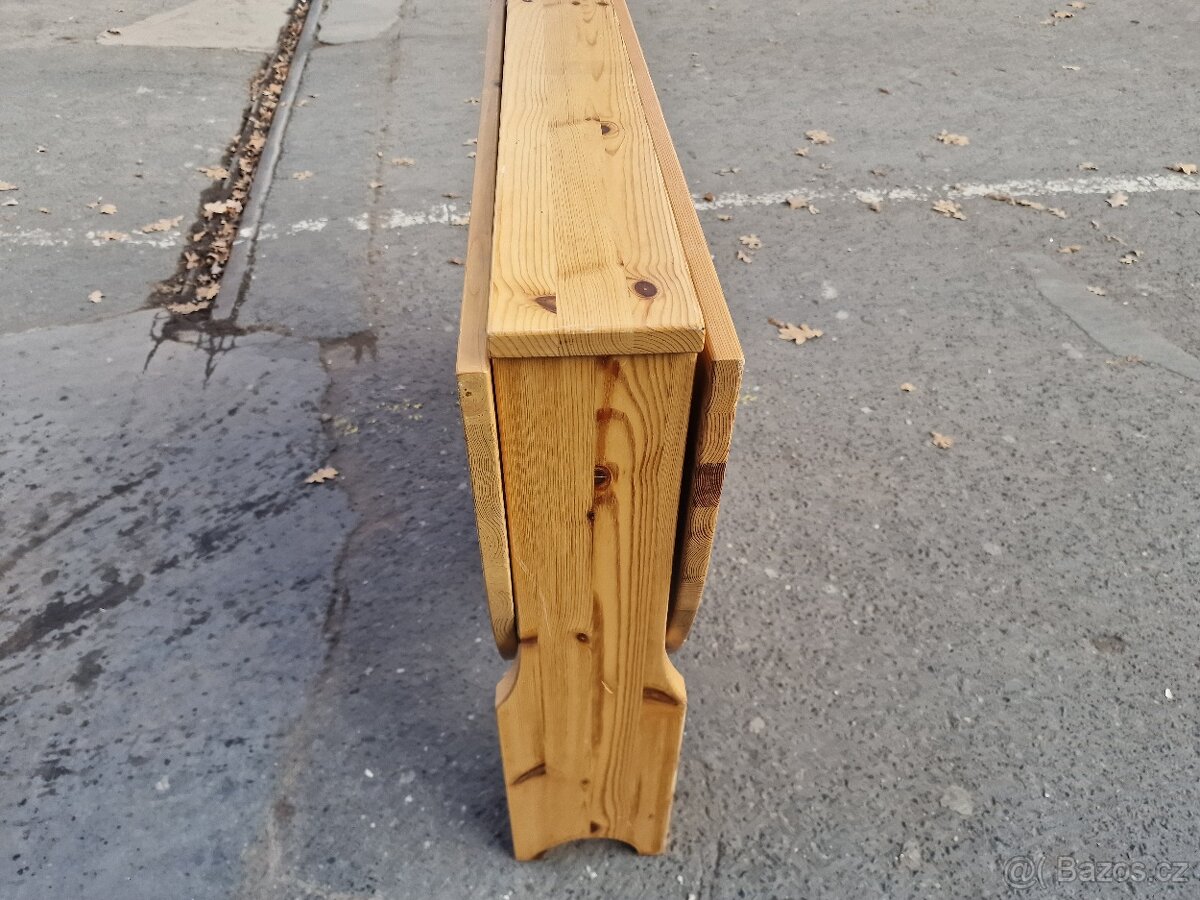 Stůl Jídelní Dřevo Rozkládací 18x90 výška 74/90x134 cm - 11