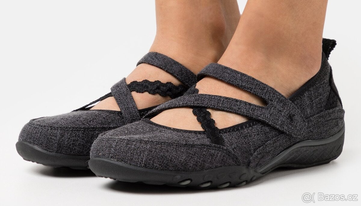 Pohodlné balerínky SKECHERS BREATHE EASY, EU 41 - 11