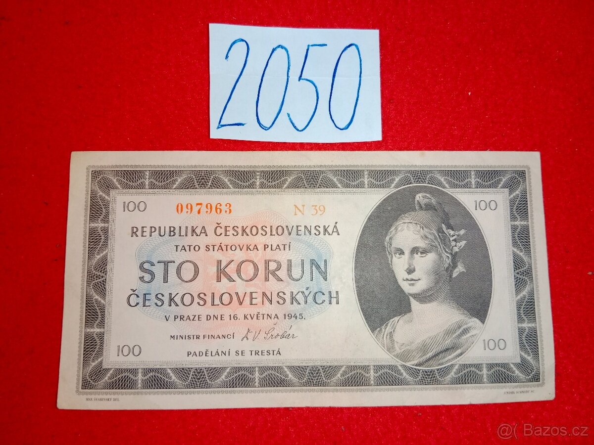 Československé bankovky třetí část ceny jsou za ks a na fotu - 11