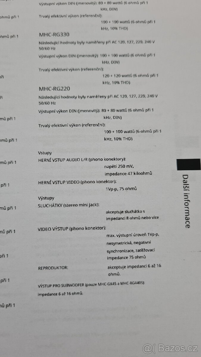 Hi-fi Sony MHC RG220 - 11