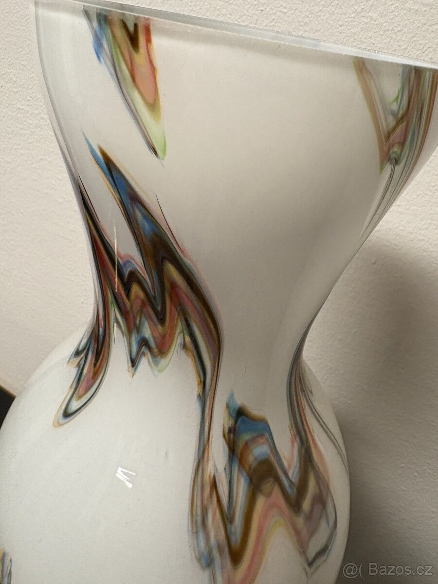 Autorské sklo - velká váza - 11