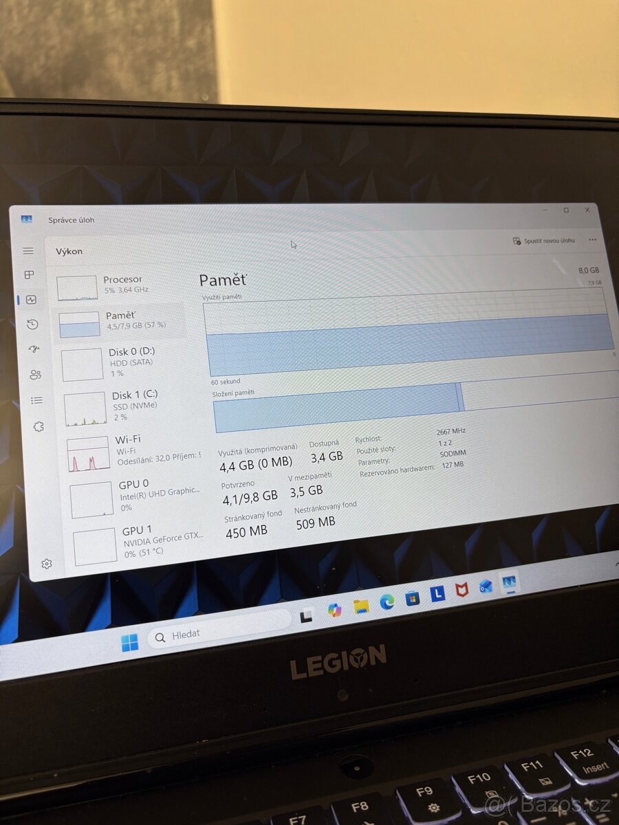 herní notebook Lenovo Legion - 11