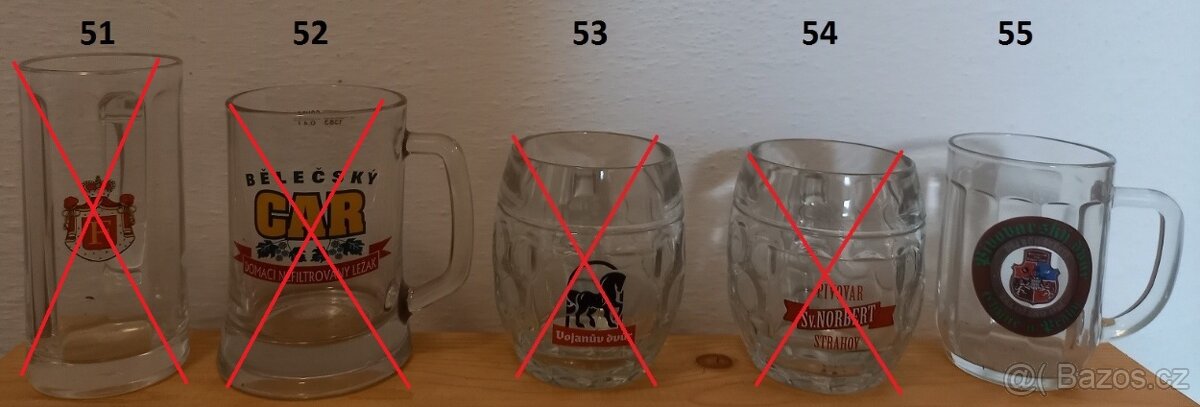 Půllitr ,půlitr, pivní sklenice , sklo , pivo (1) - 11