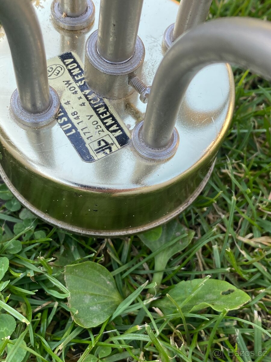 starý lustr kamenický šenov retro lustr nástěnná lampička - 11