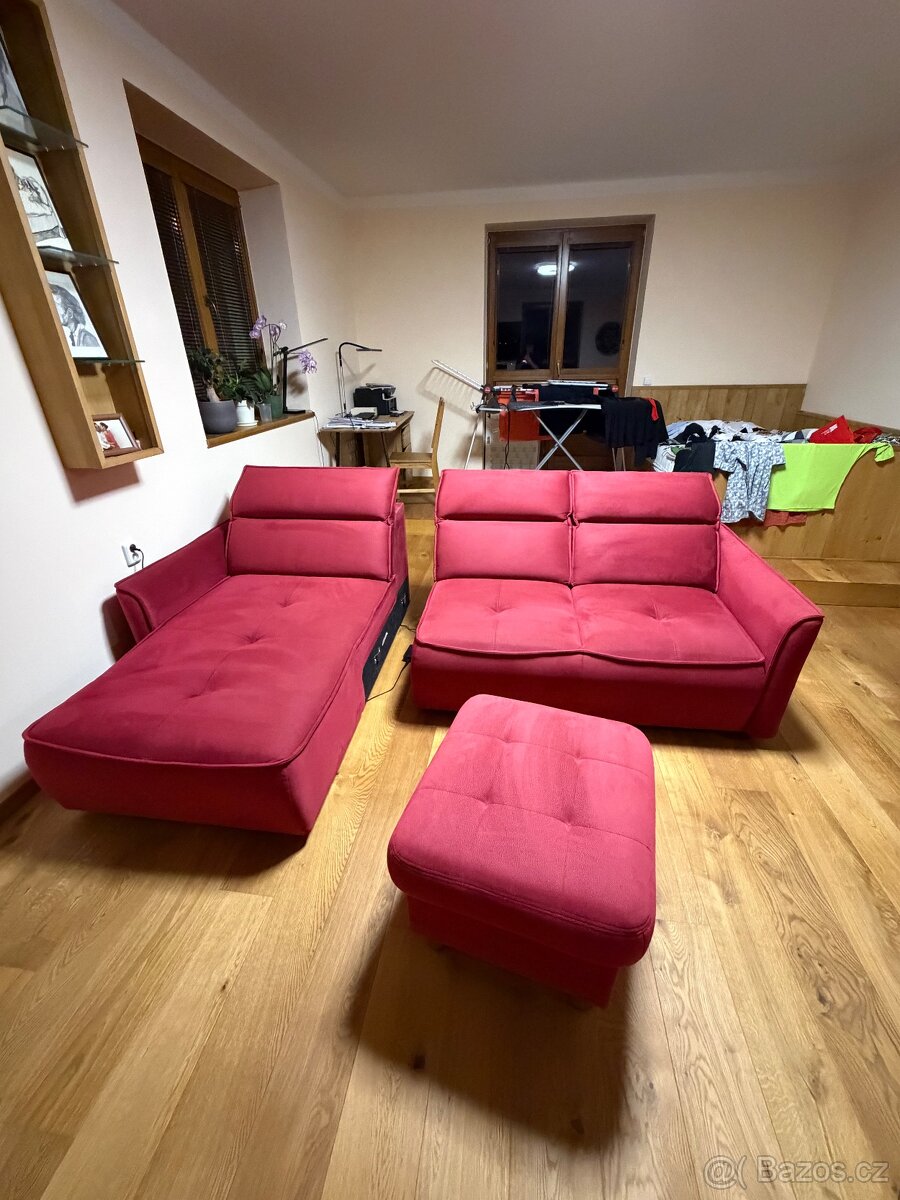 Červená sedací souprava - 11