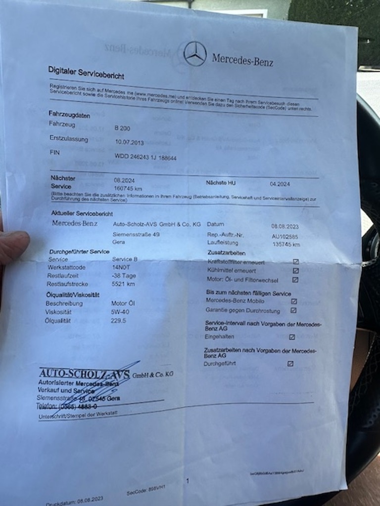 Mercedes-Benz B200 1.6i 115kw, r.2013, serviska - 11