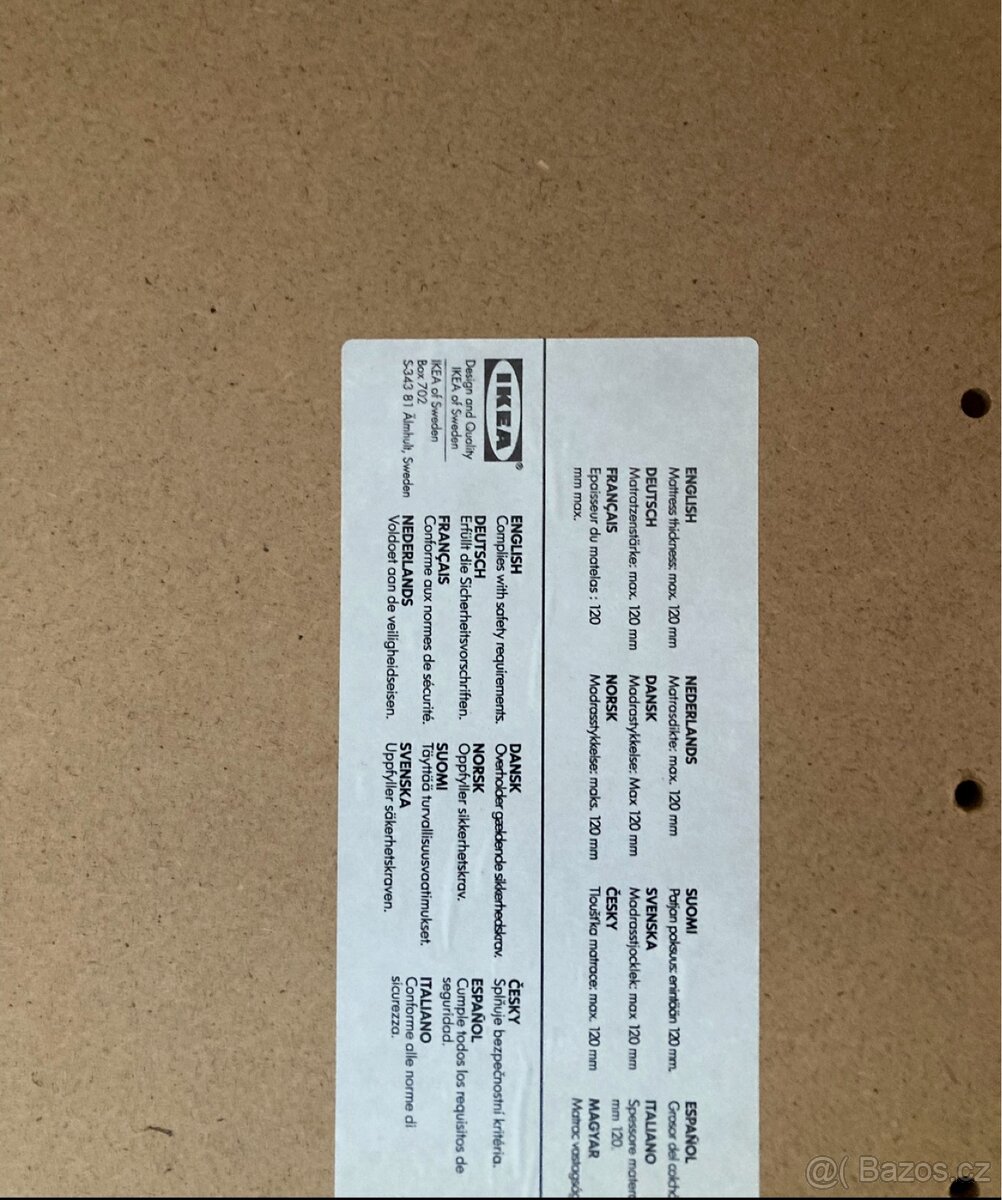 Dětská postýlka s úložným prostorem včetně matrace - 11