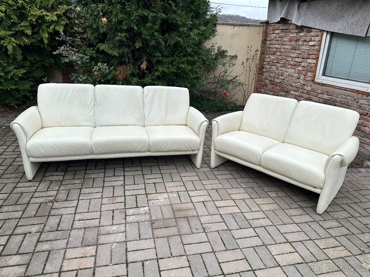 Kožená sedací souprava Elastoform® 3+2 VÝBORNÝ STAV - 11